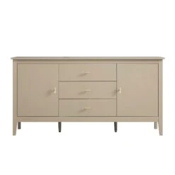 Oakham Wide Sideboard With Drawers, Deep Greige
