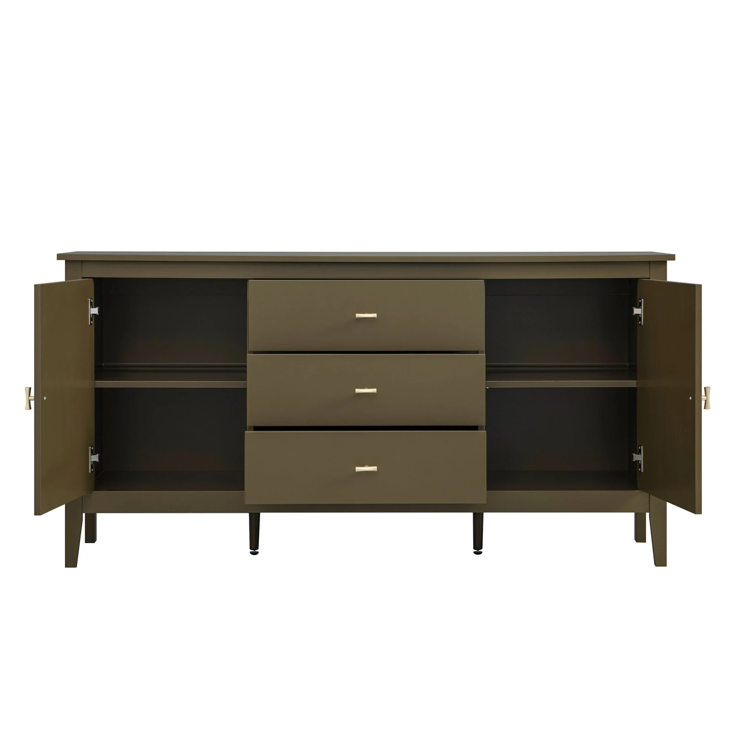 Oakham Wide Sideboard With Drawers, Olive Grove 4 Oakham Wide Sideboard With Drawers, Olive Grove - Image 4