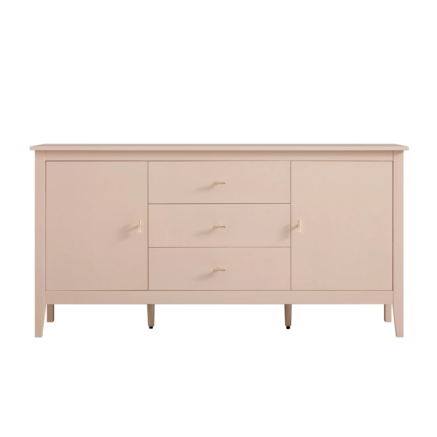 Oakham Wide Sideboard With Drawers, Nude Pink 1 Oakham Wide Sideboard With Drawers, Nude Pink