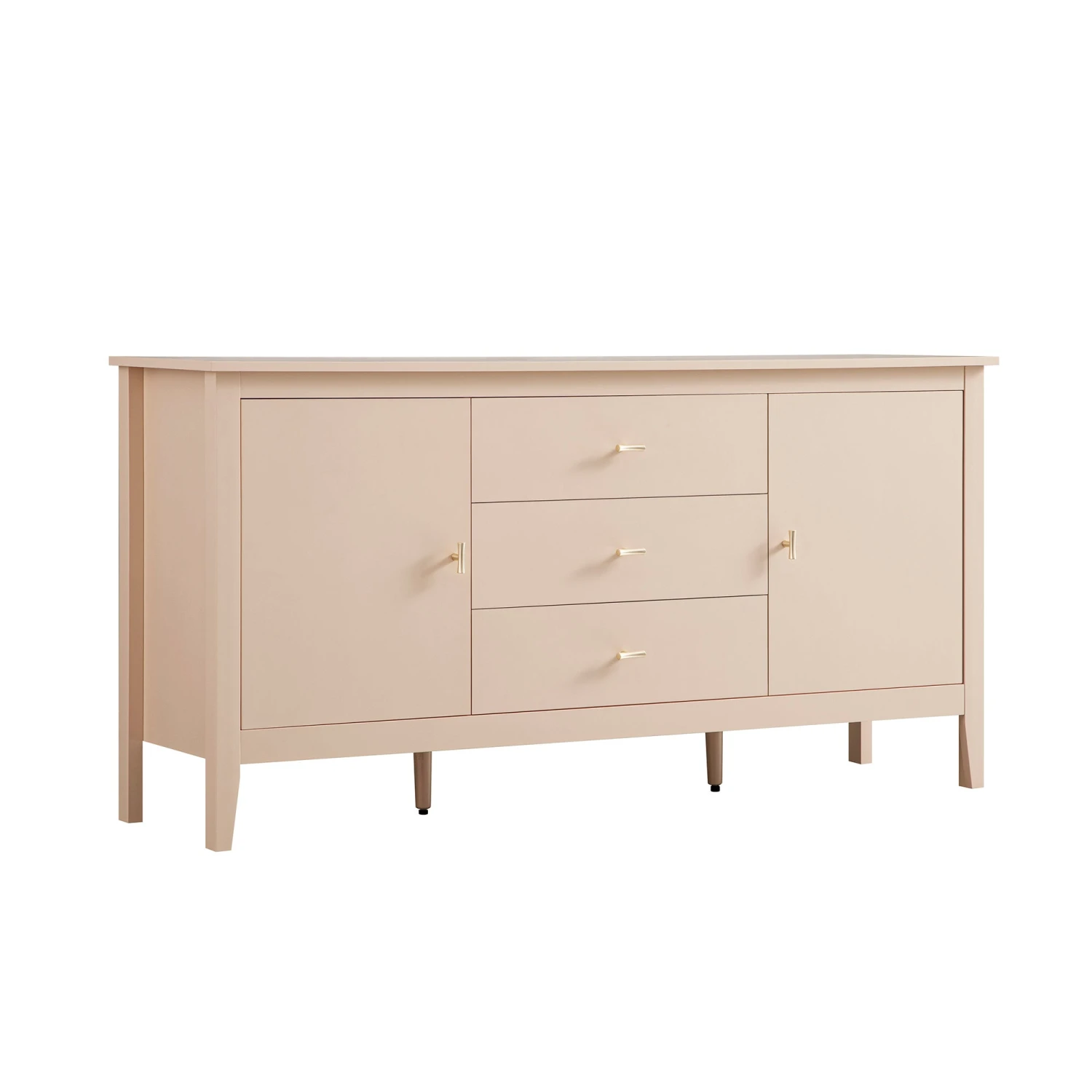 Oakham Wide Sideboard With Drawers, Nude Pink 2 Oakham Wide Sideboard With Drawers, Nude Pink - Image 2