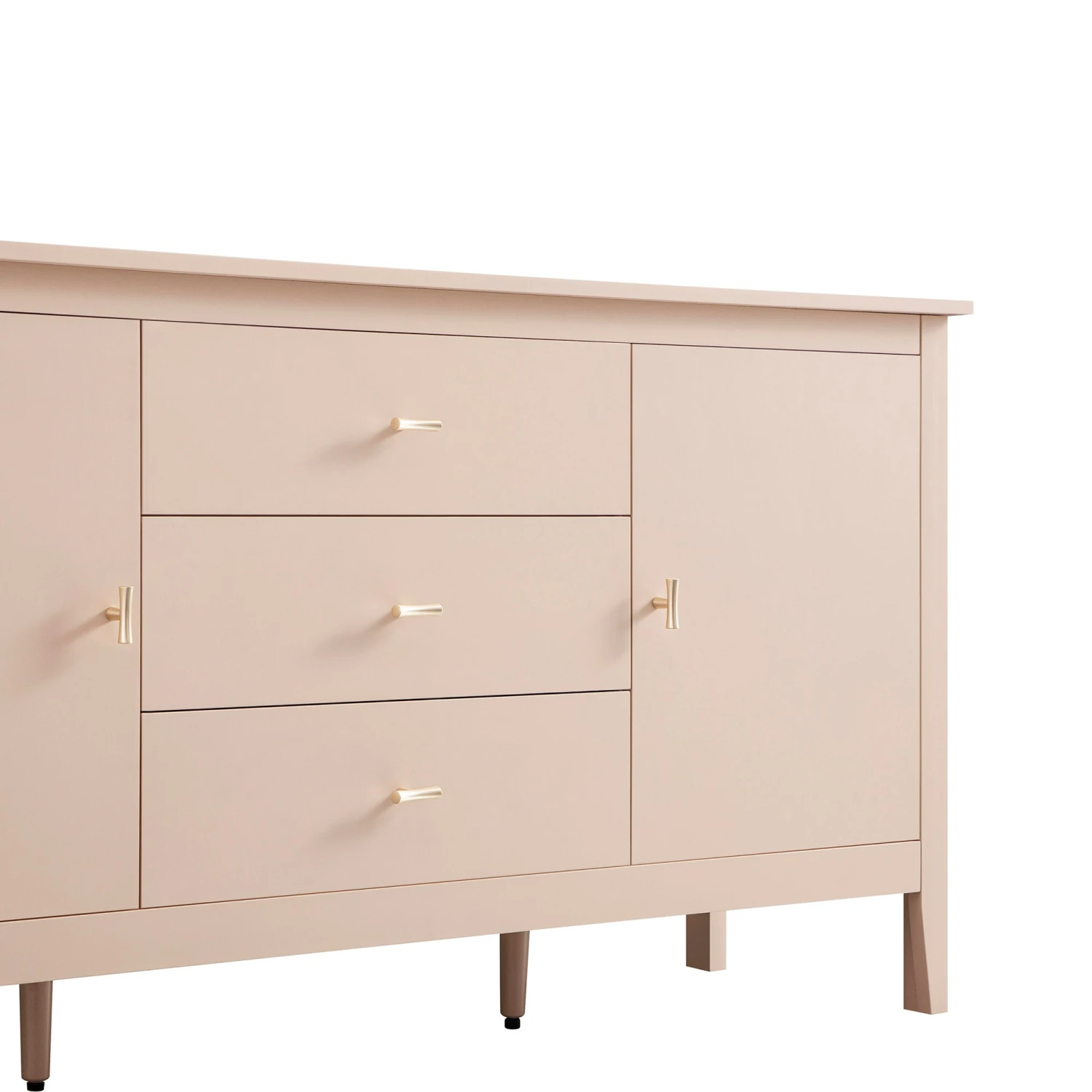 Oakham Wide Sideboard With Drawers, Nude Pink 8 Oakham Wide Sideboard With Drawers, Nude Pink - Image 8