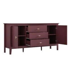 Oakham Wide Sideboard With Drawers, Wild Cherry -Daals Store FT SB 04 PRED WB4