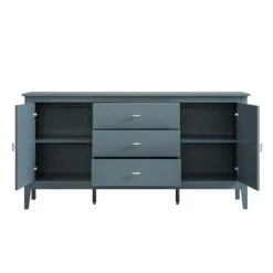 Oakham Wide Sideboard With Drawers, Stormy Blue -Daals Store FT SB 04 STORM WB3
