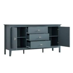 Oakham Wide Sideboard With Drawers, Stormy Blue -Daals Store FT SB 04 STORM WB4