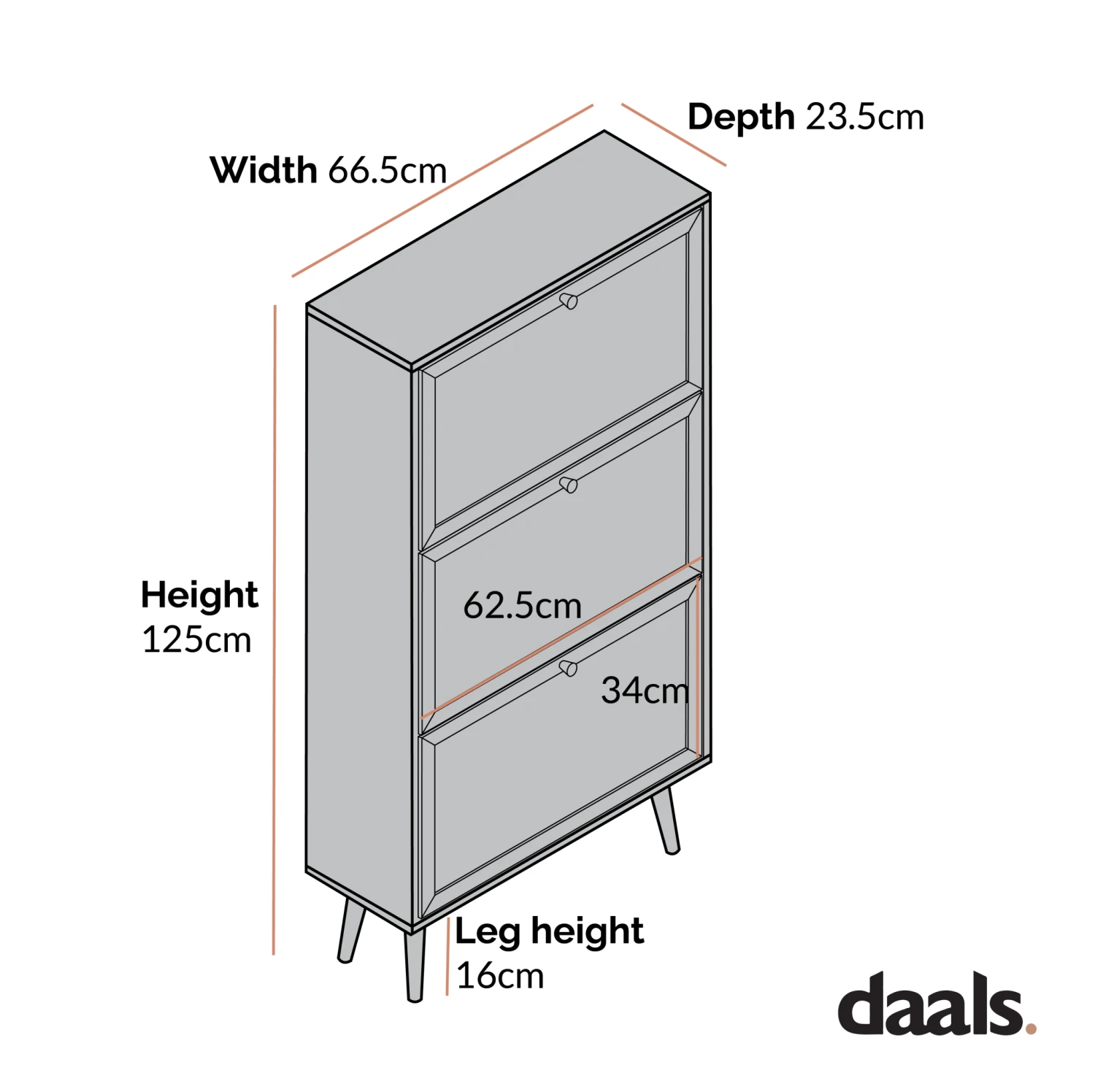 Frances Rattan 3 Tier Shoe Storage Cabinet, White 6 Frances Rattan 3 Tier Shoe Storage Cabinet, White - Image 6