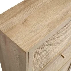 Frances Rattan 3 Tier Shoe Storage Cabinet, Natural -Daals Store FT SHC 01 NAT detail1