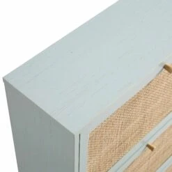 Frances Rattan 3 Tier Shoe Storage Cabinet, Mint -Daals Store FT SHC 01 SAGE detail1