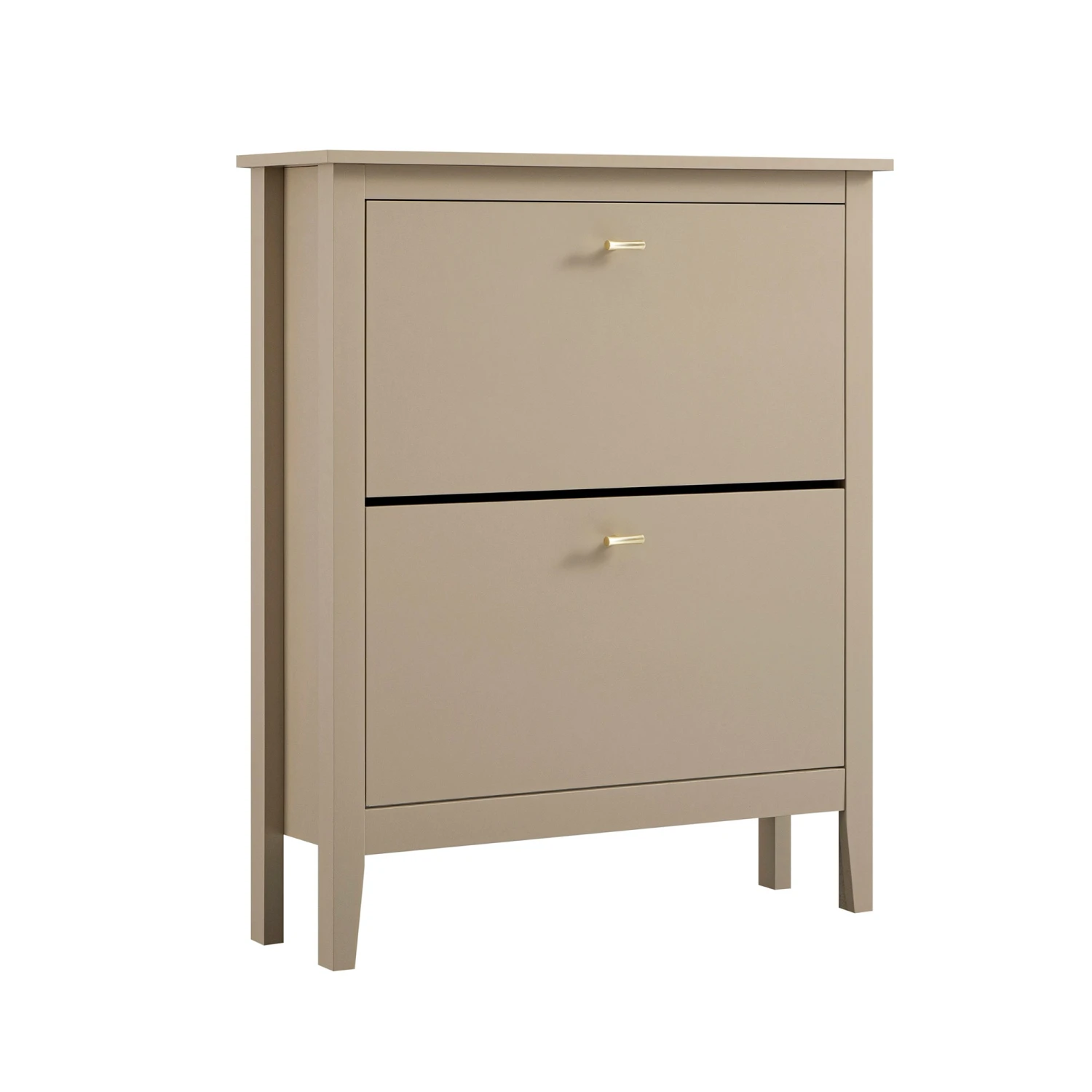 Oakham 2-Tier Shoe Cabinet, Deep Greige 2 Oakham 2-Tier Shoe Cabinet, Deep Greige - Image 2