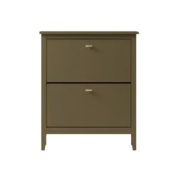 Oakham 2-Tier Shoe Cabinet, Olive Grove
