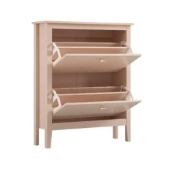 Oakham 2-Tier Shoe Cabinet, Nude Pink 12 Oakham 2-Tier Shoe Cabinet, Nude Pink -Daals Store FT SHC 02 NUDE WB3