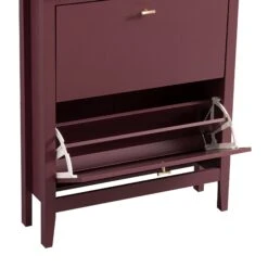 Oakham 2-Tier Shoe Cabinet, Wild Cherry -Daals Store FT SHC 02 PRED detail1