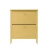 Oakham 2-Tier Shoe Cabinet, Rattan Yellow -Daals Store FT SHC 02 SAFYEL WB1