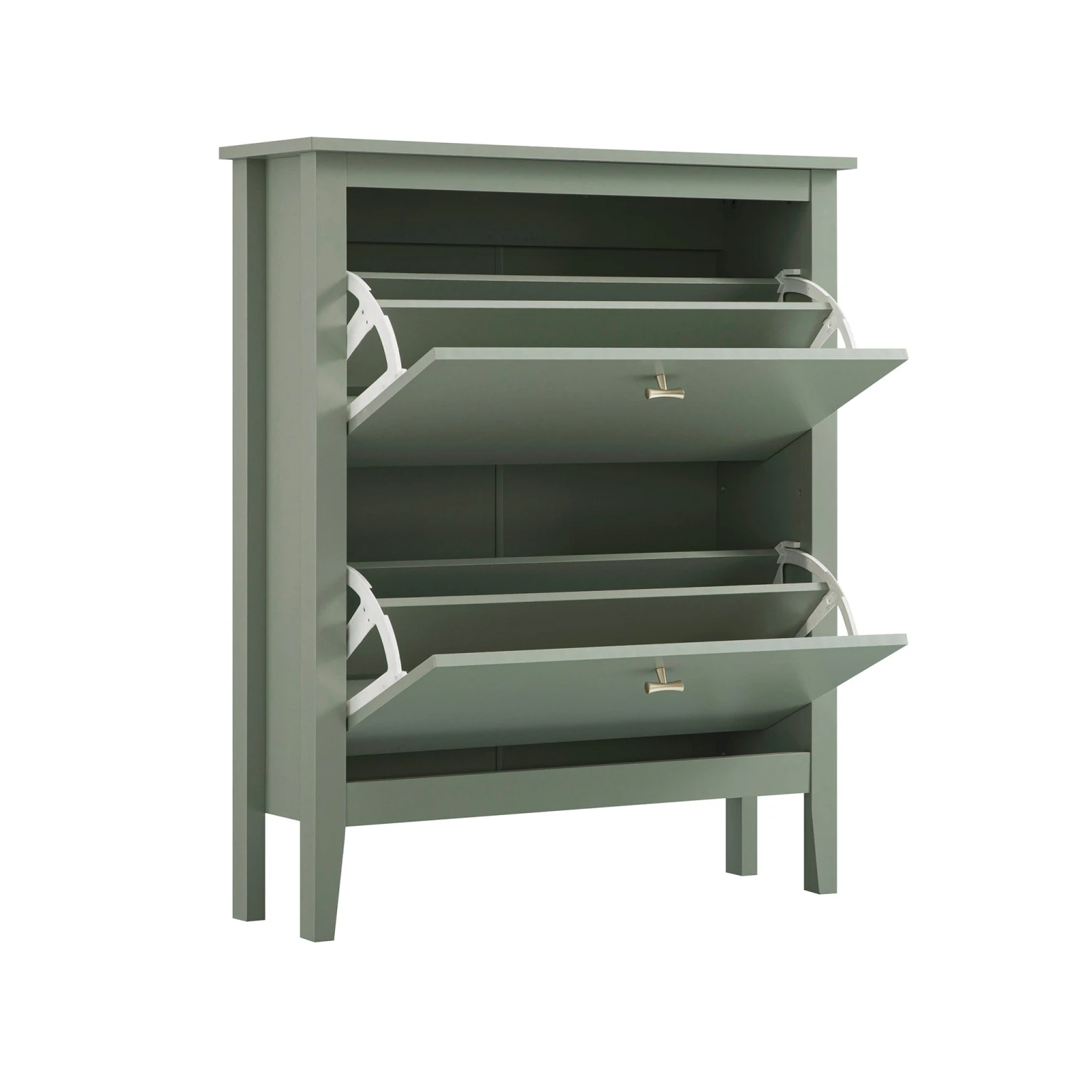 Oakham 2-Tier Shoe Cabinet, Desert Sage 4 Oakham 2-Tier Shoe Cabinet, Desert Sage - Image 4