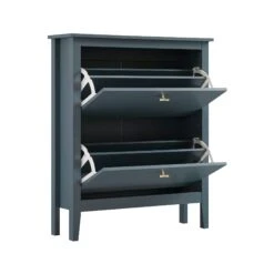 Oakham 2-Tier Shoe Cabinet, Stormy Blue 24 Oakham 2-Tier Shoe Cabinet, Stormy Blue -Daals Store FT SHC 02 STORM WB3