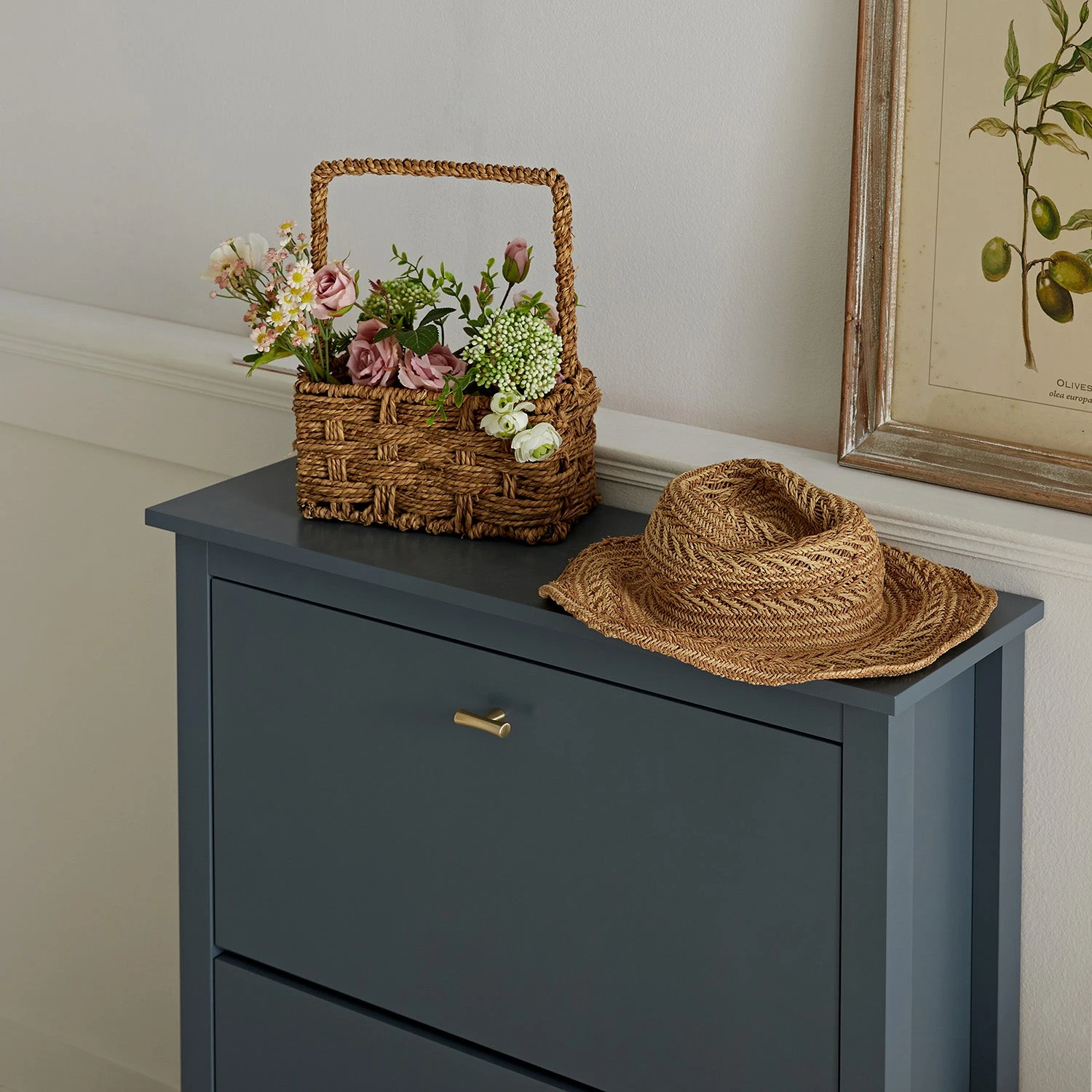 Oakham 2-Tier Shoe Cabinet, Stormy Blue 5 Oakham 2-Tier Shoe Cabinet, Stormy Blue - Image 5