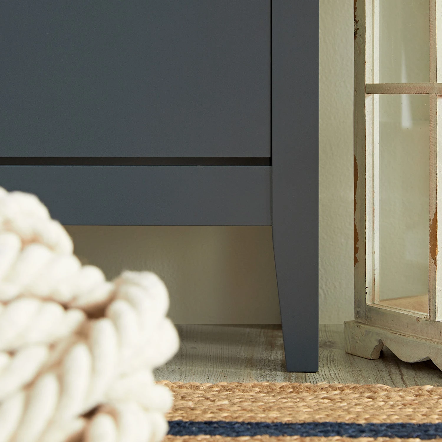 Oakham 2-Tier Shoe Cabinet, Stormy Blue 6 Oakham 2-Tier Shoe Cabinet, Stormy Blue - Image 6