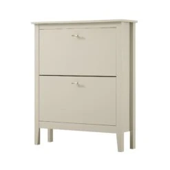 Oakham 2-Tier Shoe Cabinet, Shaded White -Daals Store FT SHC 02 WHITE WB2