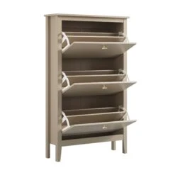 Oakham 3-Tier Shoe Cabinet, Deep Greige -Daals Store FT SHC 03 BEIGE WB3