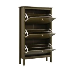 Oakham 3-Tier Shoe Cabinet, Olive Grove 11 Oakham 3-Tier Shoe Cabinet, Olive Grove -Daals Store FT SHC 03 DOLIVE WB3