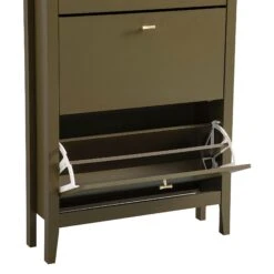 Oakham 3-Tier Shoe Cabinet, Olive Grove 14 Oakham 3-Tier Shoe Cabinet, Olive Grove -Daals Store FT SHC 03 DOLIVE detail1