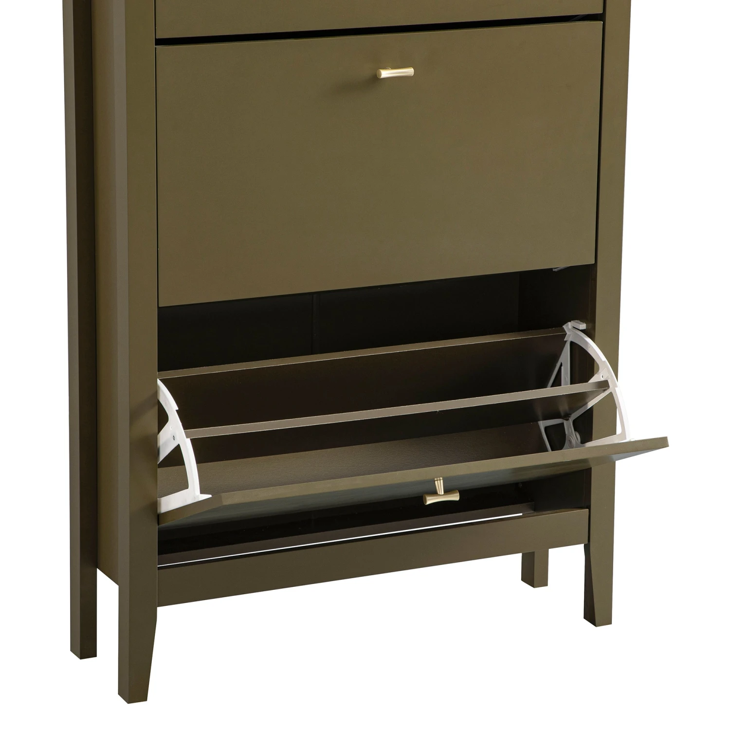 Oakham 3-Tier Shoe Cabinet, Olive Grove 7 Oakham 3-Tier Shoe Cabinet, Olive Grove - Image 7