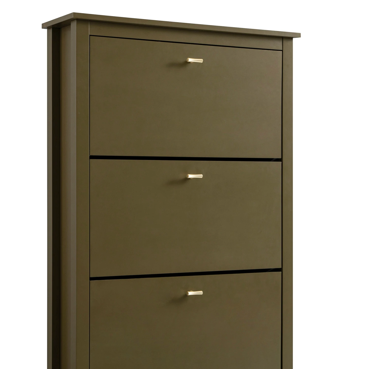 Oakham 3-Tier Shoe Cabinet, Olive Grove 8 Oakham 3-Tier Shoe Cabinet, Olive Grove - Image 8