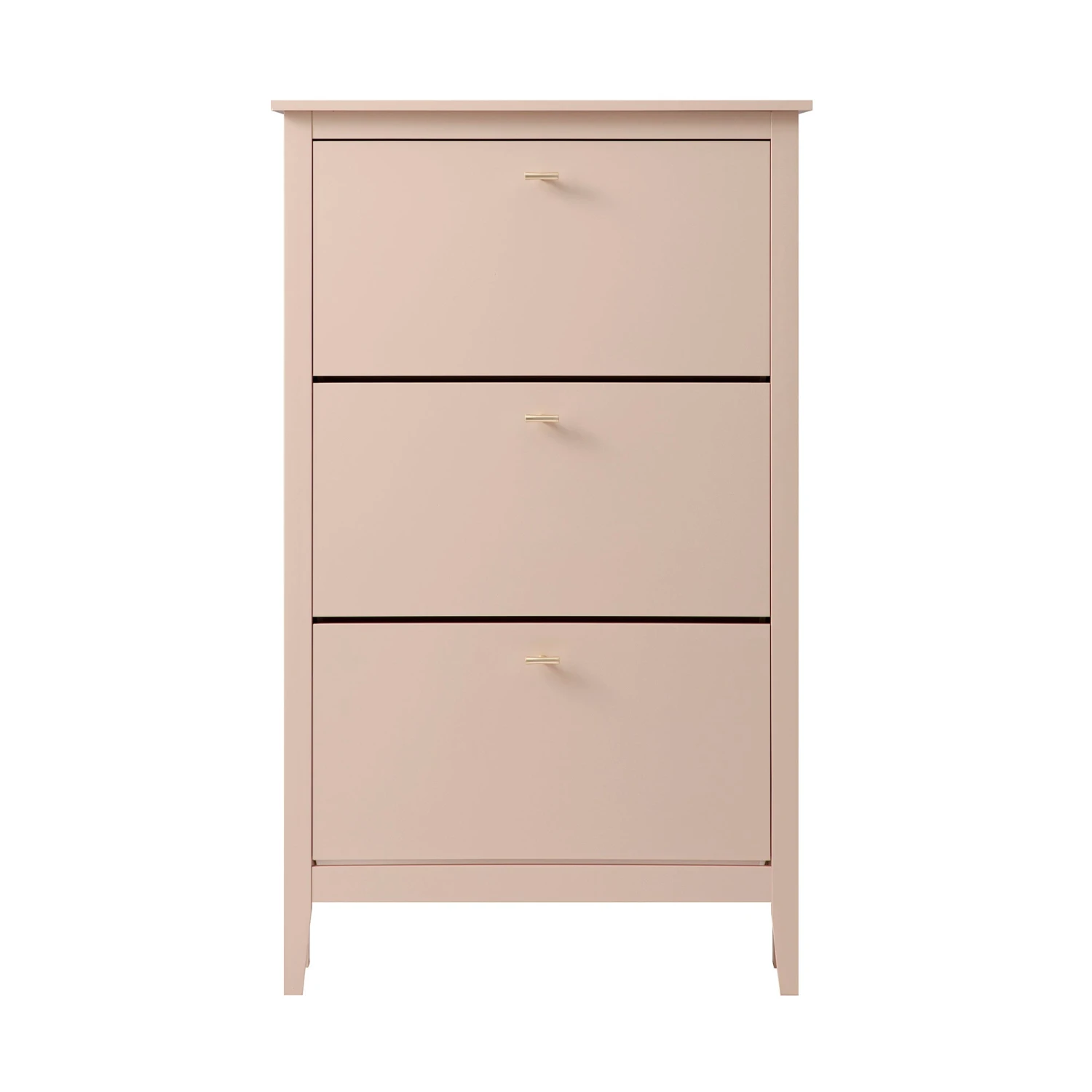 Oakham 3-Tier Shoe Cabinet, Nude Pink 1 Oakham 3-Tier Shoe Cabinet, Nude Pink