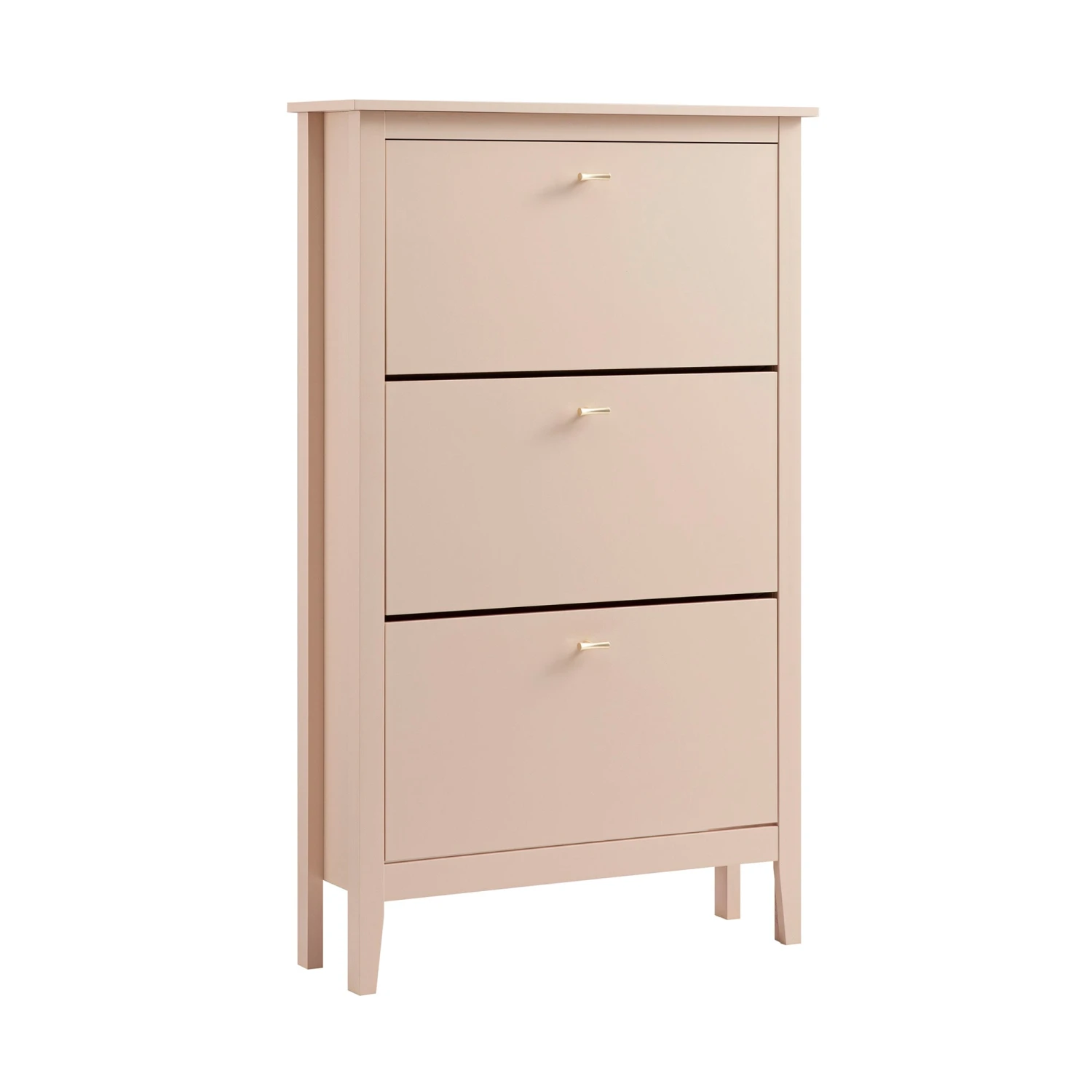 Oakham 3-Tier Shoe Cabinet, Nude Pink 2 Oakham 3-Tier Shoe Cabinet, Nude Pink - Image 2