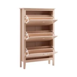 Oakham 3-Tier Shoe Cabinet, Nude Pink 12 Oakham 3-Tier Shoe Cabinet, Nude Pink -Daals Store FT SHC 03 NUDE WB3