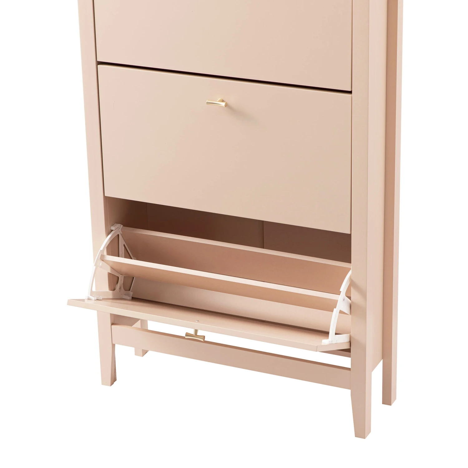 Oakham 3-Tier Shoe Cabinet, Nude Pink 8 Oakham 3-Tier Shoe Cabinet, Nude Pink - Image 8