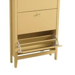 Oakham 3-Tier Shoe Cabinet, Rattan Yellow -Daals Store FT SHC 03 SAFYEL detail2