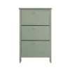 Oakham 3-Tier Shoe Cabinet, Desert Sage -Daals Store FT SHC 03 SAGE WB1