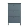 Oakham 3-Tier Shoe Cabinet, Stormy Blue -Daals Store FT SHC 03 STORM WB1