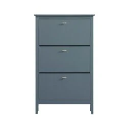 Oakham 3-Tier Shoe Cabinet, Stormy Blue