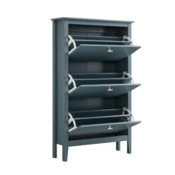 Oakham 3-Tier Shoe Cabinet, Stormy Blue -Daals Store FT SHC 03 STORM WB3