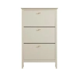 Oakham 3-Tier Shoe Cabinet, Shaded White