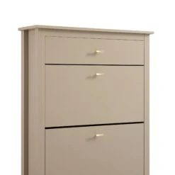 Oakham 2-Tier Shoe Cabinet With Top Drawer, Deep Greige 30 Oakham 2-Tier Shoe Cabinet With Top Drawer, Deep Greige -Daals Store FT SHC 04 BEIGE detail2