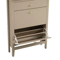 Oakham 2-Tier Shoe Cabinet With Top Drawer, Deep Greige 31 Oakham 2-Tier Shoe Cabinet With Top Drawer, Deep Greige -Daals Store FT SHC 04 BEIGE detail3