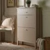 Oakham 2-Tier Shoe Cabinet With Top Drawer, Deep Greige -Daals Store FT SHC 04 BEIGE main