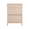 Oakham 2-Tier Shoe Cabinet With Top Drawer, Nude Pink -Daals Store FT SHC 04 NUDE WB1