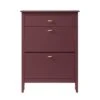Oakham 2-Tier Shoe Cabinet With Top Drawer, Wild Cherry -Daals Store FT SHC 04 PRED WB1