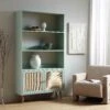 Frances Woven Rattan Bookcase With Doors, Mint 30 Frances Woven Rattan Bookcase With Doors, Mint -Daals Store FT SHELF 01 SAGE main