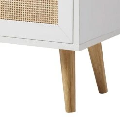 Frances Woven Rattan Bookcase With Doors, White 23 Frances Woven Rattan Bookcase With Doors, White -Daals Store FT SHELF 01 WHITE detail2