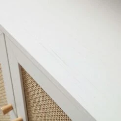 Frances Woven Rattan Bookcase With Doors, White 25 Frances Woven Rattan Bookcase With Doors, White -Daals Store FT SHELF 01 WHITE detail4