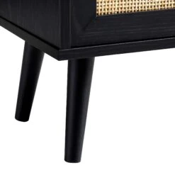 Frances Woven Rattan Tallboy Bathroom Unit, Black -Daals Store FT TALLB 01 BLACK detail4