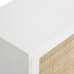 Frances Woven Rattan Tallboy Bathroom Unit, White -Daals Store FT TALLB 01 WHITE detail5