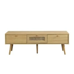 Anya Woven Rattan 3-Drawer TV Unit In Natural 10 Anya Woven Rattan 3-Drawer TV Unit In Natural -Daals Store FT TV 001 NATURAL WB1