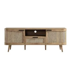 Izzy Curved Rattan 150cm TV Unit, Natural 19 Izzy Curved Rattan 150cm TV Unit, Natural -Daals Store FT TV 03 NAT WB1