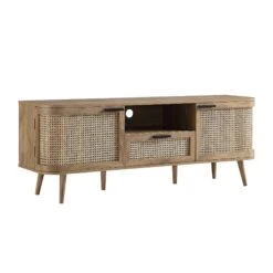 Izzy Curved Rattan 150cm TV Unit, Natural 20 Izzy Curved Rattan 150cm TV Unit, Natural -Daals Store FT TV 03 NAT WB2