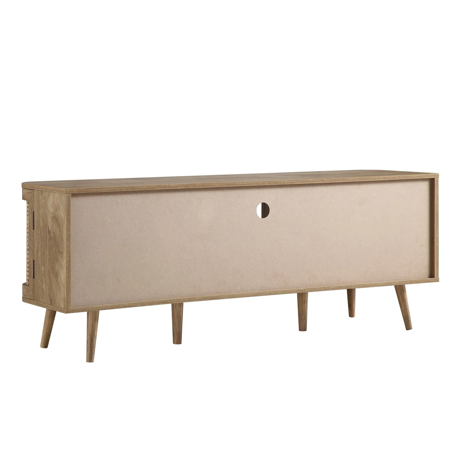 Izzy Curved Rattan 150cm TV Unit, Natural 10 Izzy Curved Rattan 150cm TV Unit, Natural - Image 10